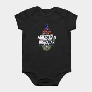 Christmas Tree  American Grown With Brazilian Roots - Gift for Brazilian From Brazil Baby Bodysuit